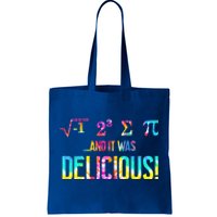 Tie Dye I Ate Some Pie And It Was Delicious Pi Day Math Love Great Gift Tote Bag