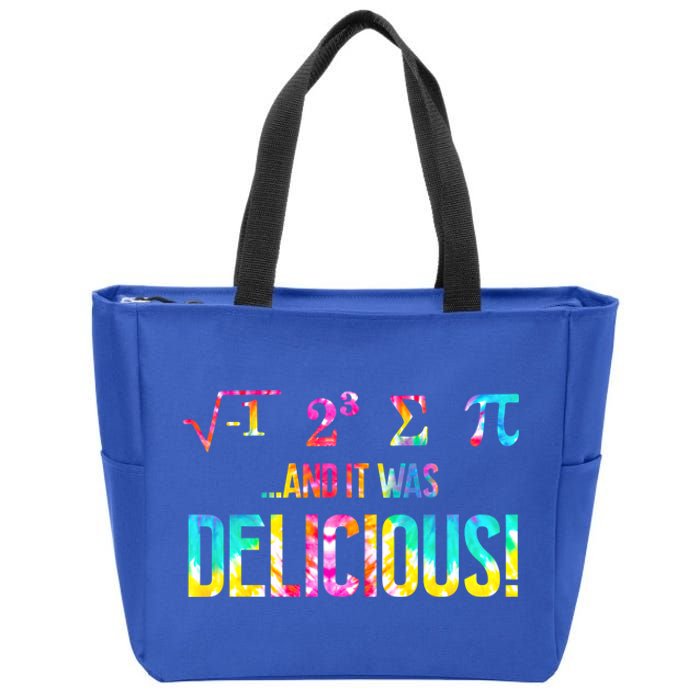 Tie Dye I Ate Some Pie And It Was Delicious Pi Day Math Love Great Gift Zip Tote Bag