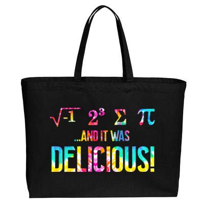 Tie Dye I Ate Some Pie And It Was Delicious Pi Day Math Love Great Gift Cotton Canvas Jumbo Tote