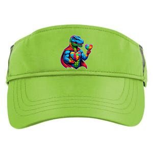 Trex Dino I Am A Warrior Autism Awareness Gift Adult Drive Performance Visor