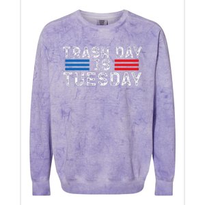 Trash Day Is Tuesday Trump Garbage Truck Love America Colorblast Crewneck Sweatshirt