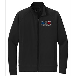 Trash Day Is Tuesday Trump Garbage Truck Love America Stretch Full-Zip Cadet Jacket