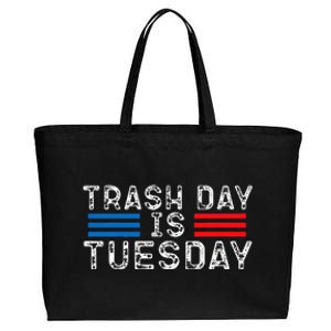 Trash Day Is Tuesday Trump Garbage Truck Love America Cotton Canvas Jumbo Tote