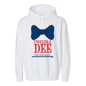 Tweedle Dee I_m With Dum Lazy Couple Halloween Costumes Garment-Dyed Fleece Hoodie