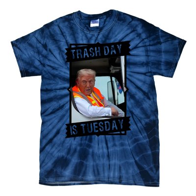 Trash Day Is Tuesday Trump Garbage Truck Love America Tie-Dye T-Shirt