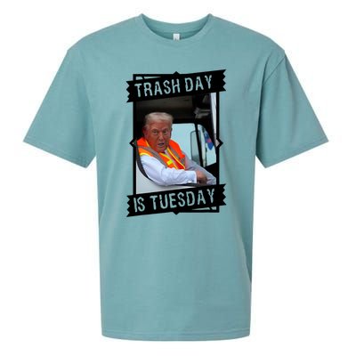 Trash Day Is Tuesday Trump Garbage Truck Love America Sueded Cloud Jersey T-Shirt