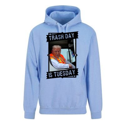 Trash Day Is Tuesday Trump Garbage Truck Love America Unisex Surf Hoodie