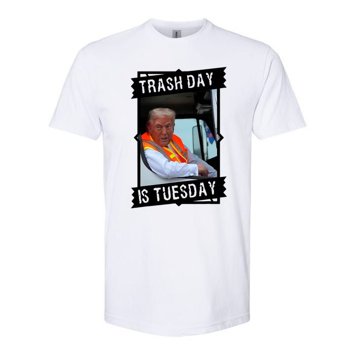 Trash Day Is Tuesday Trump Garbage Truck Love America Softstyle CVC T-Shirt