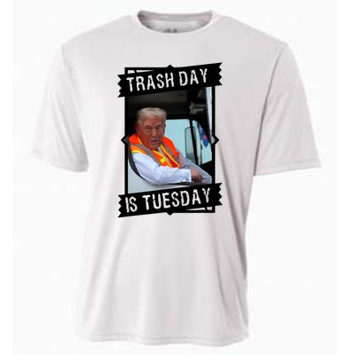 Trash Day Is Tuesday Trump Garbage Truck Love America Cooling Performance Crew T-Shirt