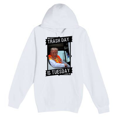 Trash Day Is Tuesday Trump Garbage Truck Love America Premium Pullover Hoodie