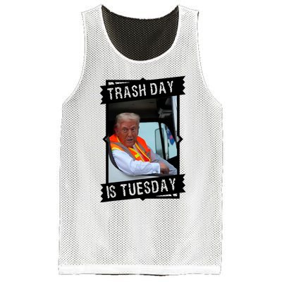 Trash Day Is Tuesday Trump Garbage Truck Love America Mesh Reversible Basketball Jersey Tank