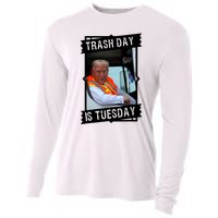 Trash Day Is Tuesday Trump Garbage Truck Love America Cooling Performance Long Sleeve Crew