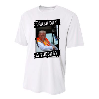 Trash Day Is Tuesday Trump Garbage Truck Love America Performance Sprint T-Shirt