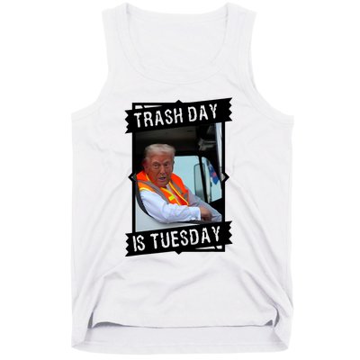 Trash Day Is Tuesday Trump Garbage Truck Love America Tank Top