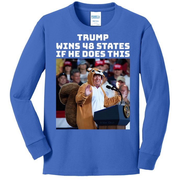 Trump Dress In Honor Of Peanut The Squirrel Kids Long Sleeve Shirt