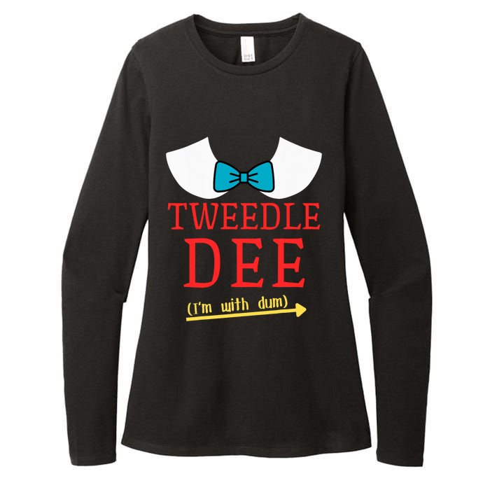 Tweedle Dee IM With Dum Couple & Friends Funny Lazy Costume Womens CVC Long Sleeve Shirt