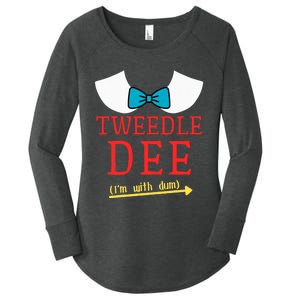 Tweedle Dee IM With Dum Couple & Friends Funny Lazy Costume Women's Perfect Tri Tunic Long Sleeve Shirt