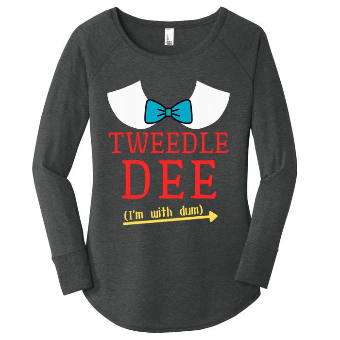 Tweedle Dee IM With Dum Couple & Friends Funny Lazy Costume Women's Perfect Tri Tunic Long Sleeve Shirt