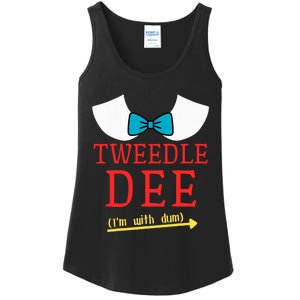 Tweedle Dee IM With Dum Couple & Friends Funny Lazy Costume Ladies Essential Tank