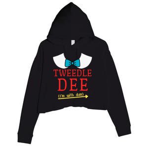 Tweedle Dee IM With Dum Couple & Friends Funny Lazy Costume Crop Fleece Hoodie