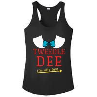 Tweedle Dee IM With Dum Couple & Friends Funny Lazy Costume Ladies PosiCharge Competitor Racerback Tank