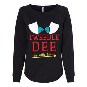 Tweedle Dee IM With Dum Couple & Friends Funny Lazy Costume Womens California Wash Sweatshirt