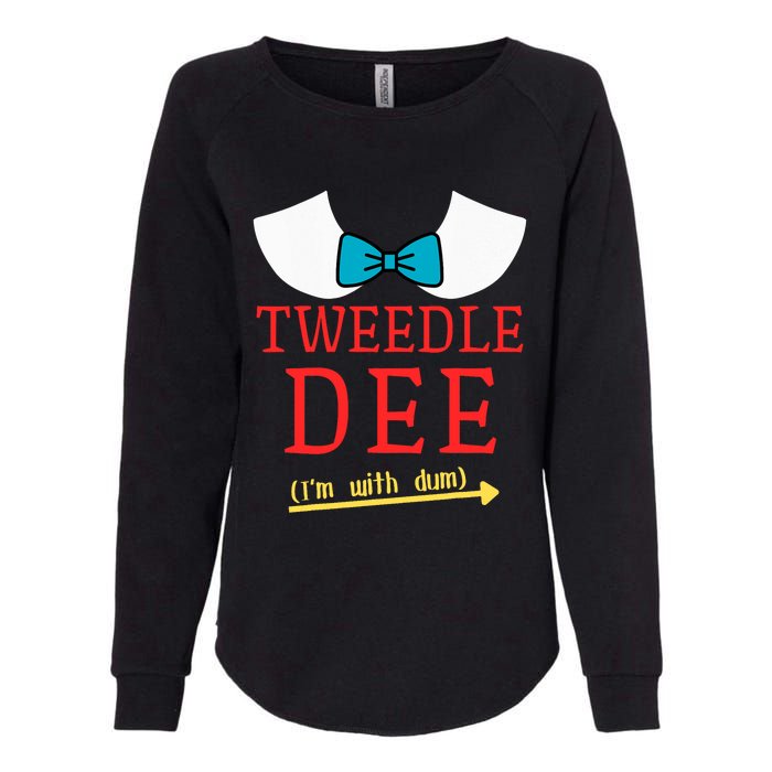 Tweedle Dee IM With Dum Couple & Friends Funny Lazy Costume Womens California Wash Sweatshirt