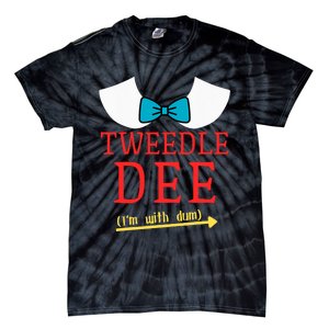 Tweedle Dee IM With Dum Couple & Friends Funny Lazy Costume Tie-Dye T-Shirt