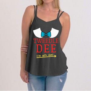 Tweedle Dee IM With Dum Couple & Friends Funny Lazy Costume Women's Strappy Tank