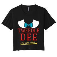 Tweedle Dee IM With Dum Couple & Friends Funny Lazy Costume Women's Crop Top Tee