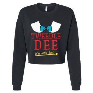 Tweedle Dee IM With Dum Couple & Friends Funny Lazy Costume Cropped Pullover Crew