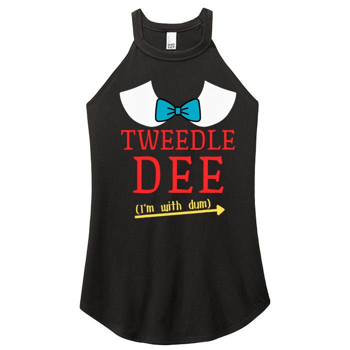 Tweedle Dee IM With Dum Couple & Friends Funny Lazy Costume Women's Perfect Tri Rocker Tank