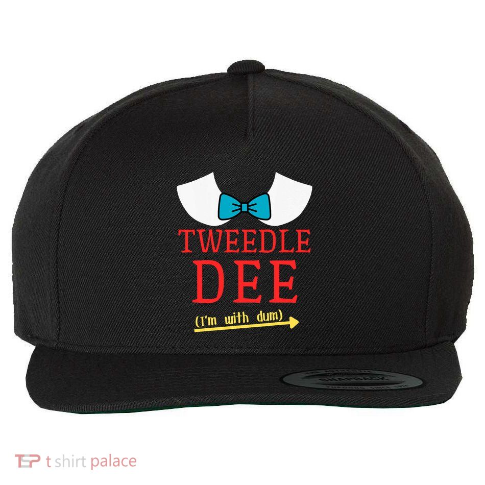Tweedle Dee IM With Dum Couple & Friends Funny Lazy Costume Wool Snapback Cap