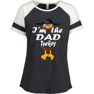 Thanksgiving Dad Im The Dad Turkey Thanksgiving Family Gift Enza Ladies Jersey Colorblock Tee