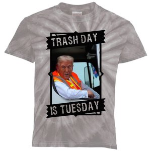 Trash Day Is Tuesday Trump Garbage Truck Love America Kids Tie-Dye T-Shirt