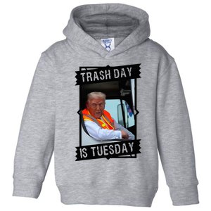 Trash Day Is Tuesday Trump Garbage Truck Love America Toddler Hoodie