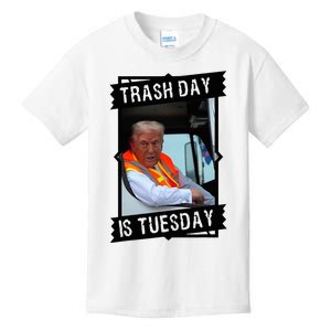 Trash Day Is Tuesday Trump Garbage Truck Love America Kids T-Shirt