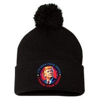 Trump Debate I’Ve Seen Your Swing I Know Your Swing Trump 2024 Quote Pom Pom 12in Knit Beanie