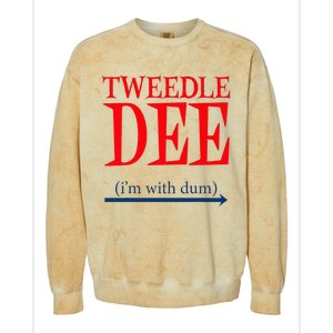 Tweedle Dee IM With Dum Lazy Couple Halloween Colorblast Crewneck Sweatshirt