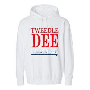 Tweedle Dee IM With Dum Lazy Couple Halloween Garment-Dyed Fleece Hoodie