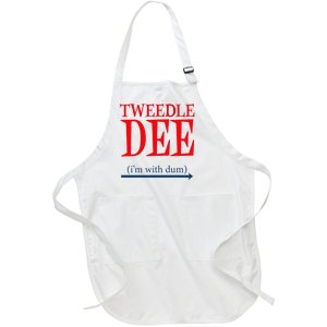 Tweedle Dee IM With Dum Lazy Couple Halloween Full-Length Apron With Pockets