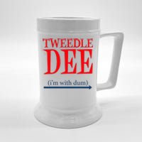 Tweedle Dee IM With Dum Lazy Couple Halloween Beer Stein