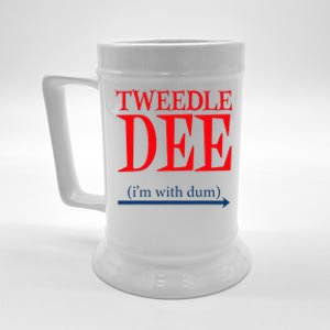 Tweedle Dee IM With Dum Lazy Couple Halloween Beer Stein