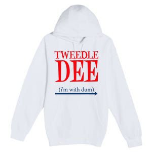 Tweedle Dee IM With Dum Lazy Couple Halloween Premium Pullover Hoodie