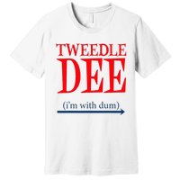 Tweedle Dee IM With Dum Lazy Couple Halloween Premium T-Shirt