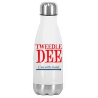 Tweedle Dee IM With Dum Lazy Couple Halloween Stainless Steel Insulated Water Bottle