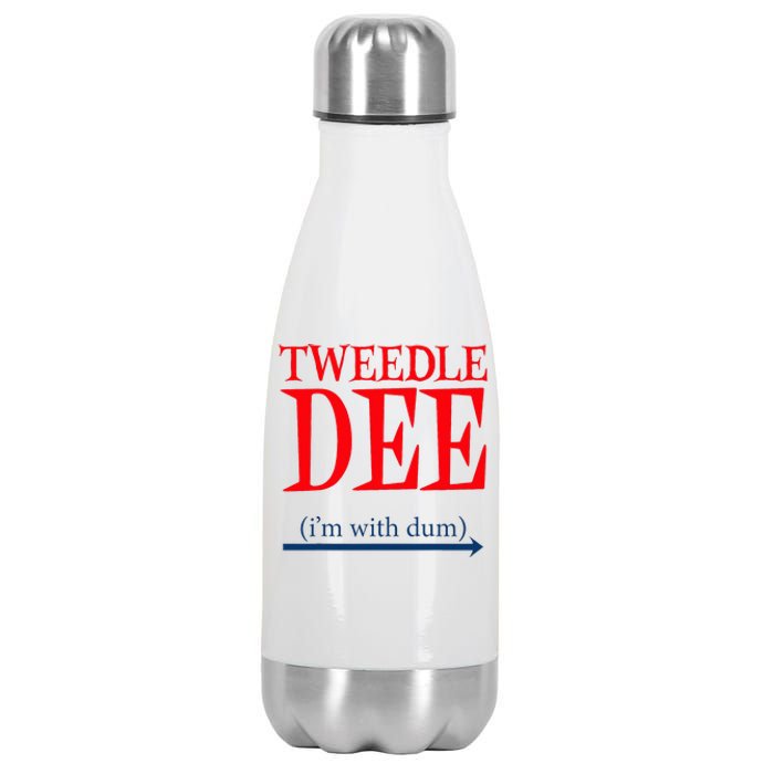 Tweedle Dee IM With Dum Lazy Couple Halloween Stainless Steel Insulated Water Bottle