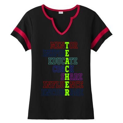 Teacher Definition Inspirational Ladies Halftime Notch Neck Tee