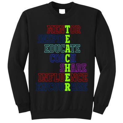 Teacher Definition Inspirational Tall Sweatshirt