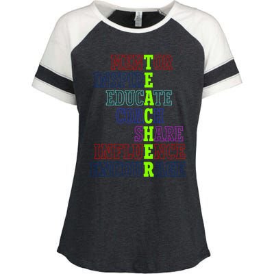 Teacher Definition Inspirational Enza Ladies Jersey Colorblock Tee